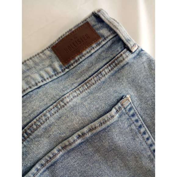 Hollister Jeans Mens 34 x 31 Light Wash Blue High Rise Vintage Baggy Distressed - Picture 8 of 9
